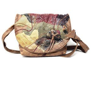 Vintage CARLO FIORI Snakeskin Purse, 1980s Italian Leather Handbag, Handmade